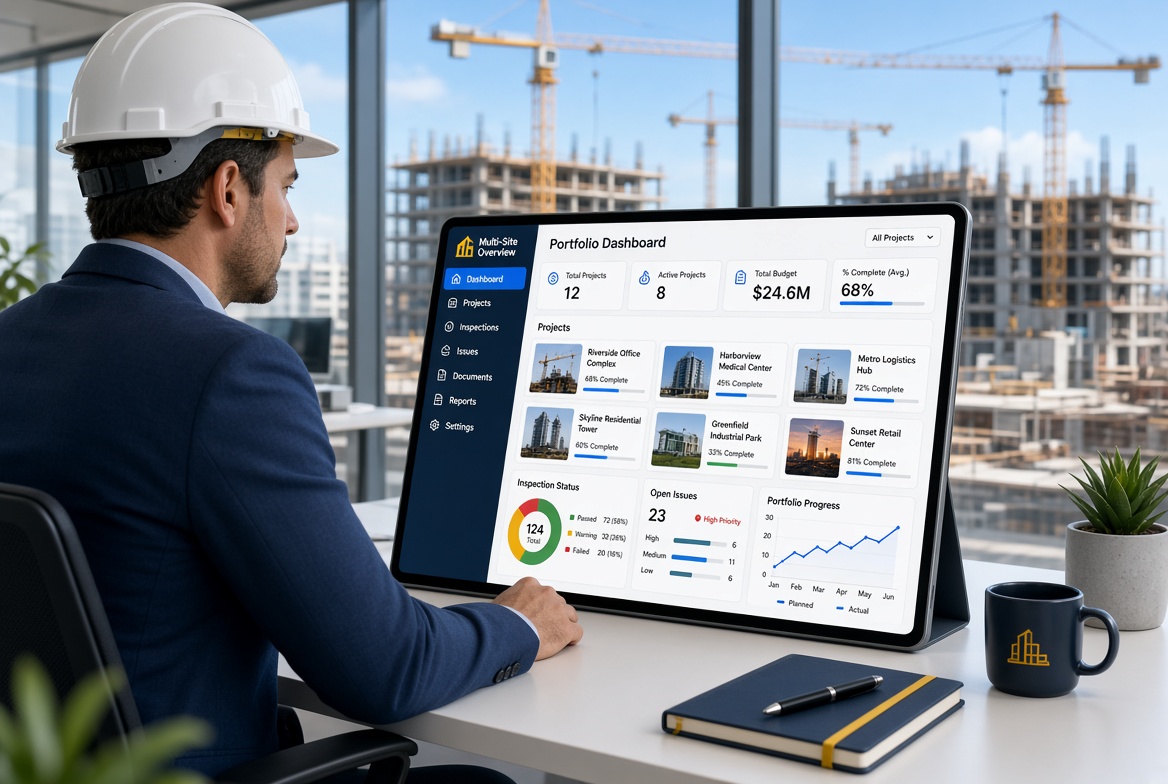 Multi-Site Construction Management: How to Track Progress Across Projects From One Dashboard