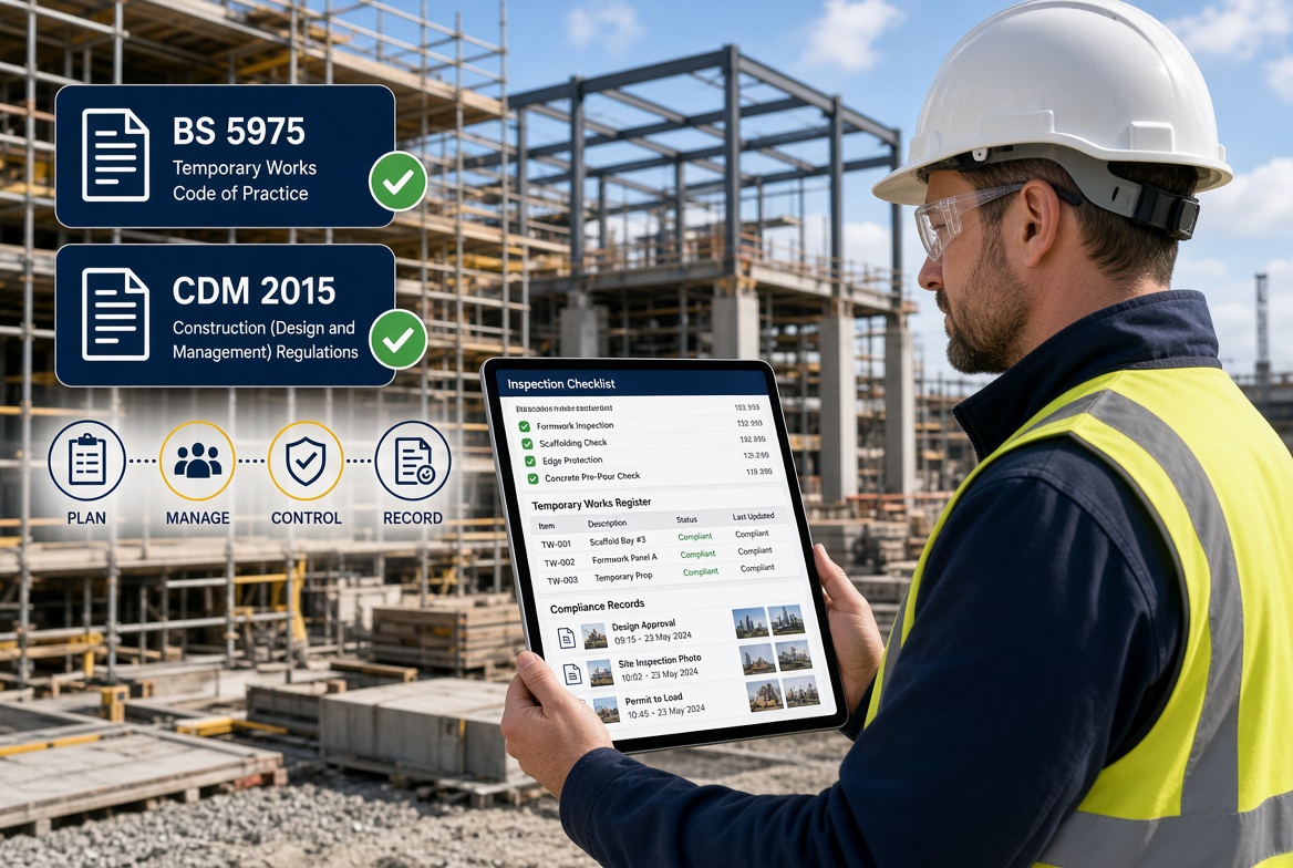 How Construction Management Software Supports BS 5975 and CDM 2015 Compliance