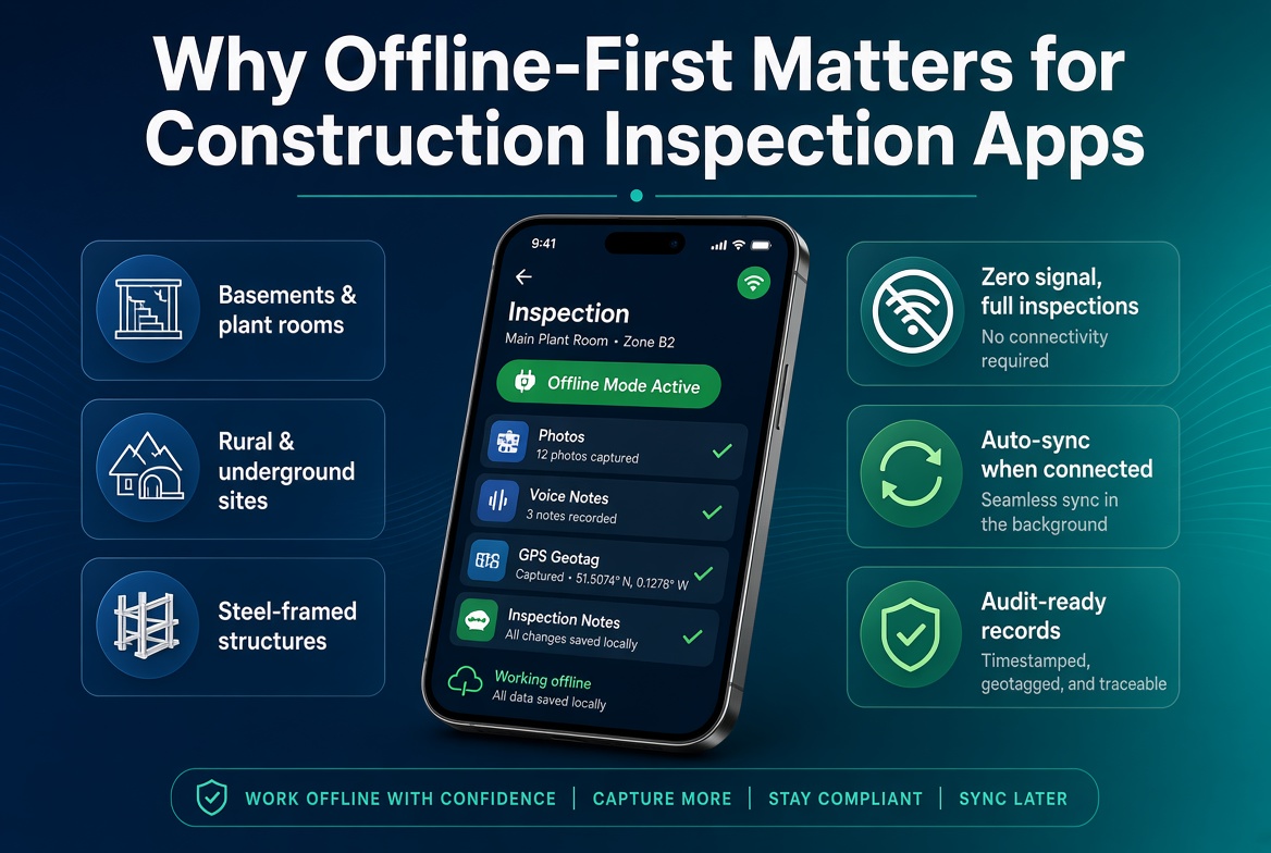 Why Offline-First Matters for Construction Inspection Apps