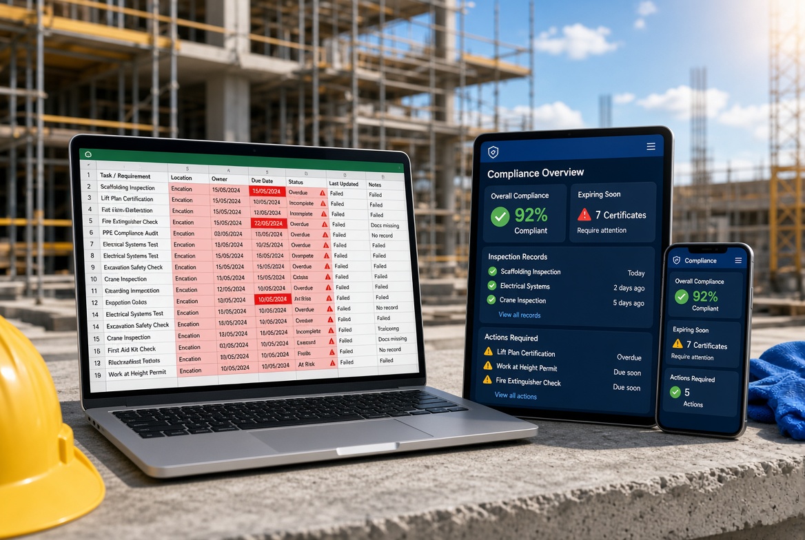 Why Excel Spreadsheets Are Failing Your Construction Compliance - and What to Use Instead