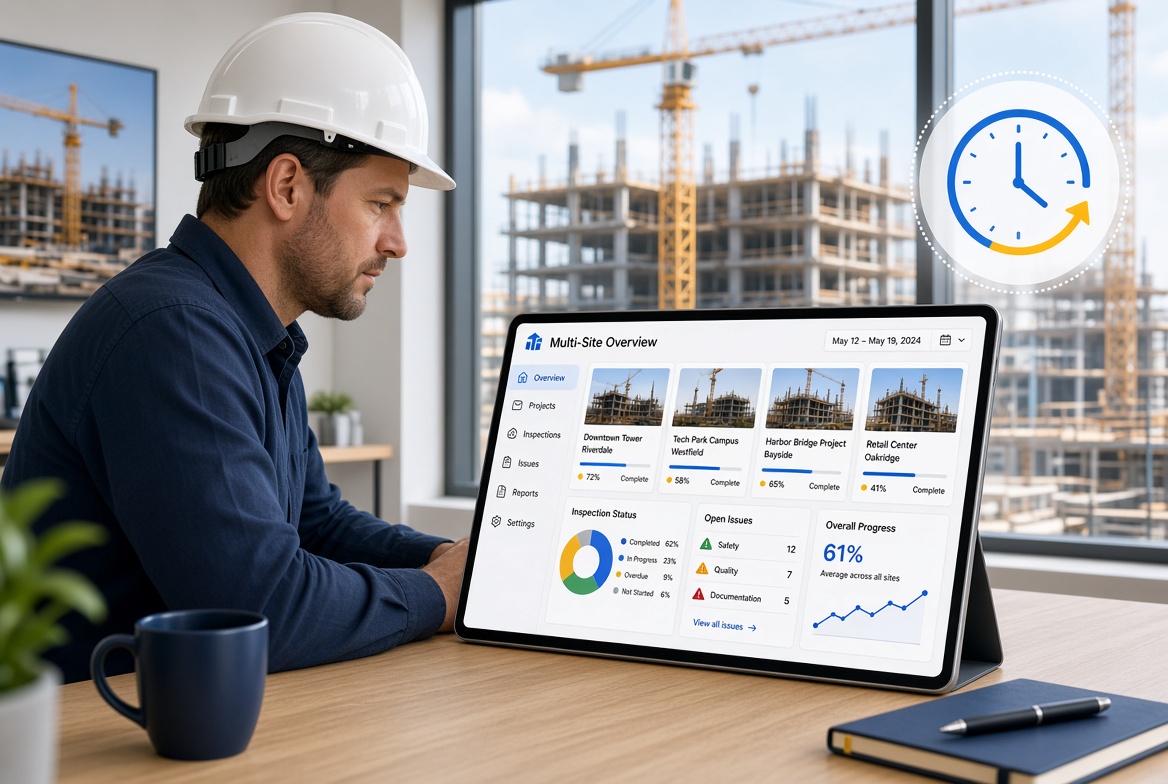 How Multi-Site Construction Reporting Software Saves Managers Hours Every Week