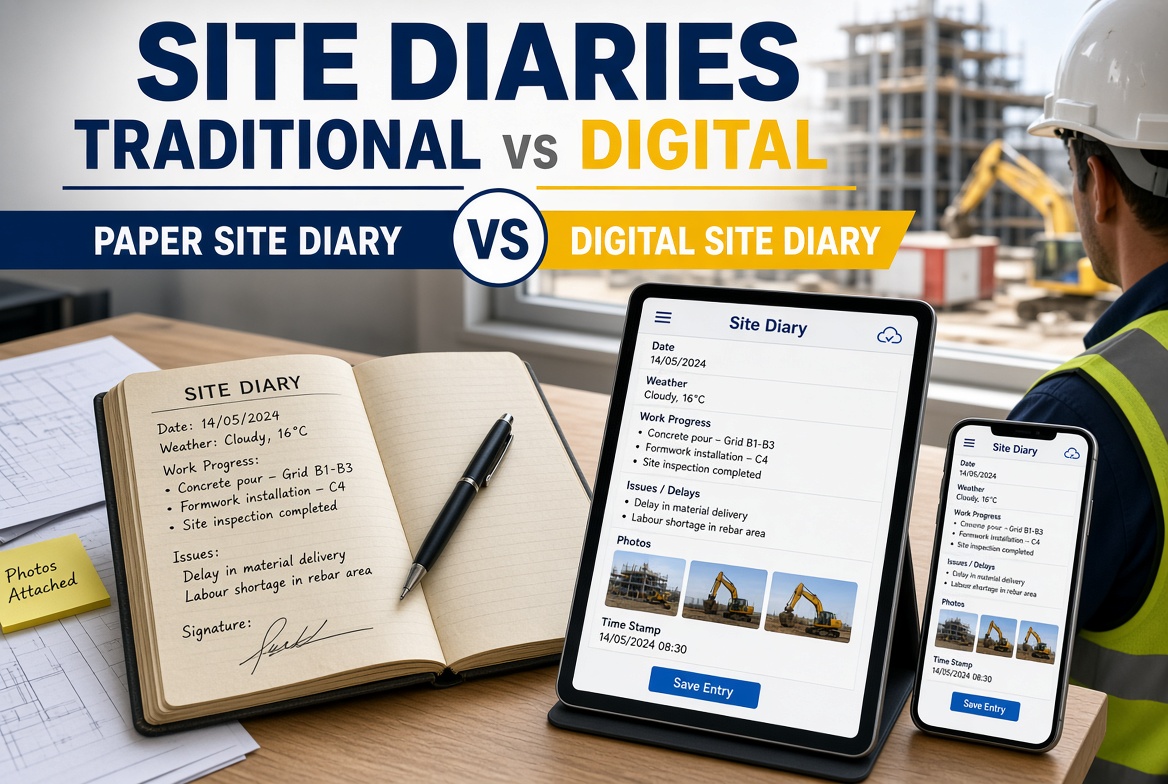 Digital Site Diaries vs Traditional Site Diaries: What's Better for Project Managers?