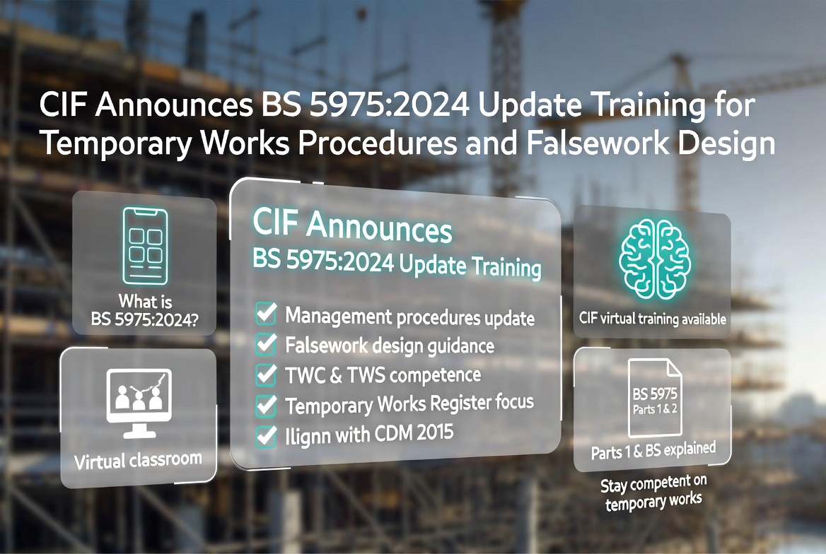 CIF Announces BS 5975:2024 Update Training for Temporary Works Procedures and Falsework Design