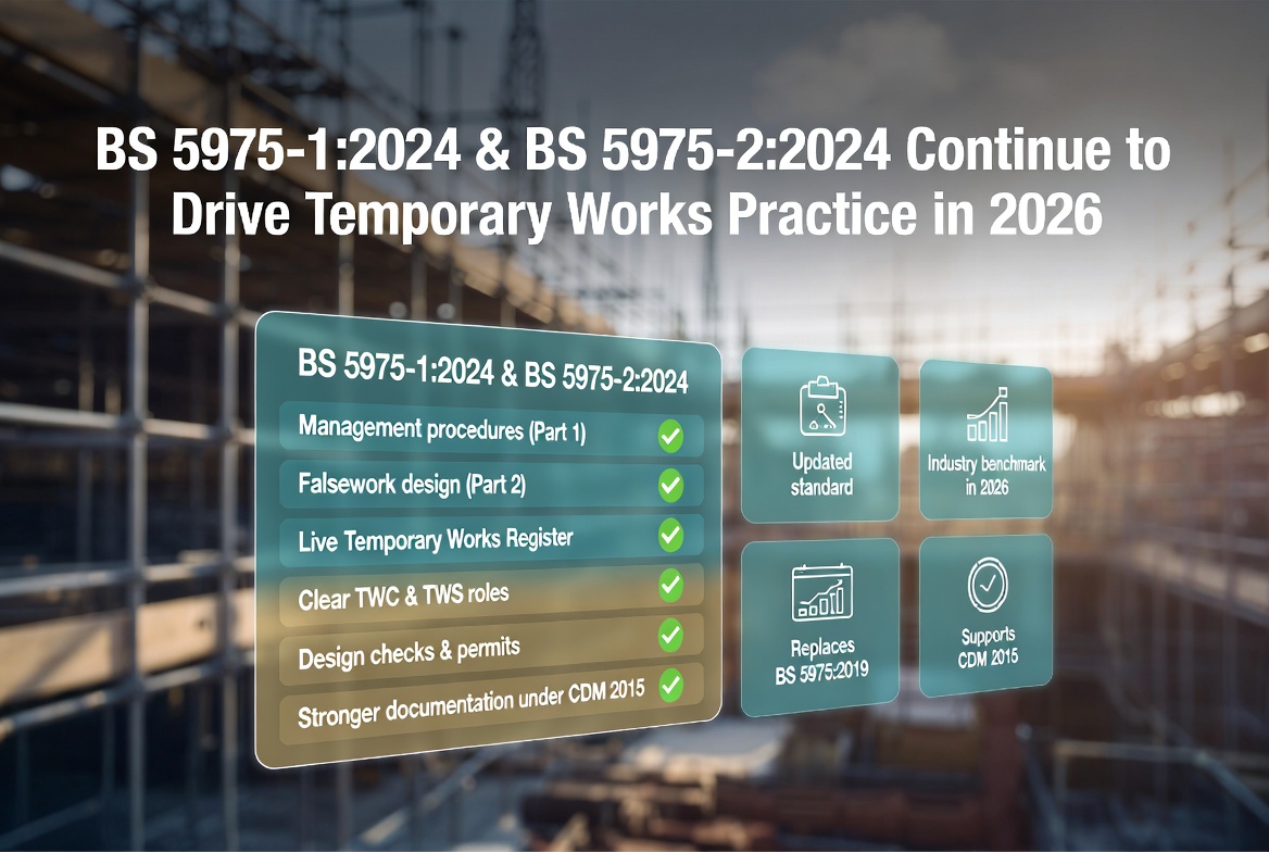 BS 5975-1:2024 & BS 5975-2:2024 Continue to Drive Temporary Works Practice in 2026